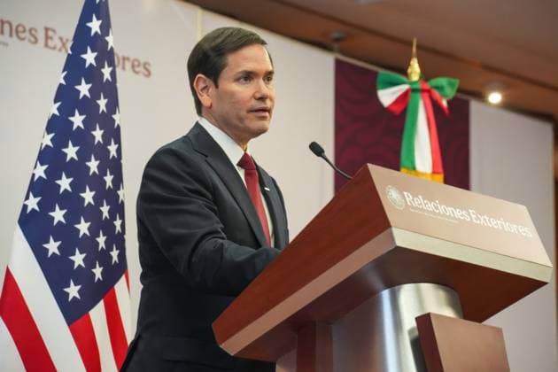 September 3, 2025, Mexico City, Df, Mexico: U.S Secretary of State Marco Rubio, left, responds to a question during a joint press conference with Mexican Foreign Secretary Juan Ramo³n de la Fuente, right, following their bilateral meeting, September 3, 2025 in Mexico City, Mexico. The visit is Rubioâ€⠢s first trip to Mexico since taking office. Mexico City Mexico - ZUMAp138 20250903_zaa_p138_033 Copyright: xFreddiexEverett UsxStatex