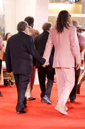Julian Schnabel and Jason Momoa at the premiere of the feature film In the Hand of Dante at the Biennale di Venezia 2025 82 Venice International Film Festival at the Palazzo del Cinema Venice, 03 09 2025 Foto:xD.xBedrosianx xFuturexImagex dante_5995