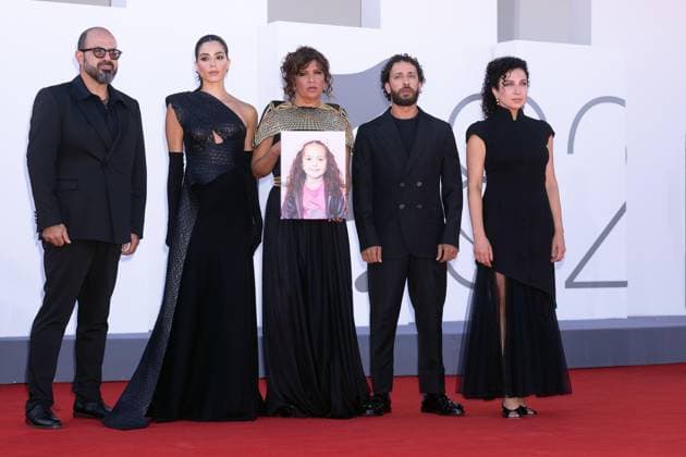 Celebrities attend the The Voice of Hind Rajab premiere on evening 8 of the 82nd Venice International Film Festival Featuring: Kaouther Ben Hania Where: Venice, Italy When: 03 Sep 2025 Credit: Andrea Raffin KIKA Press Cover Images **NOT AVAILABLE FOR PUBLICATION IN ITALY** EDITORIAL USE ONLY. NOT FOR USE BY NEWSPAPERS BASED IN THE UK. Copyright: xx coverimg55046045