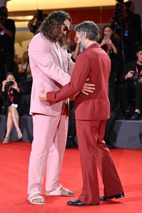 Venice In The Hand of Dante Premiere AM Jason Momoa and Oscar Isaac attending the In The Hand of Dante Premiere as part of the 82nd Venice International Film Festival at the Lido in Venice, Italy on September 03, 2025. Photo by Aurore Marechal ABACAPRESS.COM Venice Italy  Copyright: xMarechalxAurore ABACAx