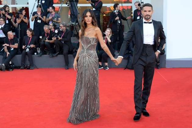 Duse red carpet in Venice Lido, Italy - 03 Sep 2025 Rosa Perrotta and Pietro Tartaglione attend the Duse red carpet during 82nd Venice Film Festival in Venice Lido at Palazzo del cinema. Venice Lido Italy Copyright: xMarioxCartellix xSOPAxImagesx _DSC5896