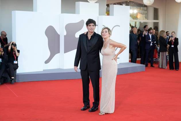 Duse red carpet Valeria Bruni Tedeschi and Pietro Marcello attend the Duse red carpet during 82 Venice Film Festival in Venice Lido at Palazzo del cinema. Venice Lido Italy Copyright: xMarioxCartellix _DSC6191