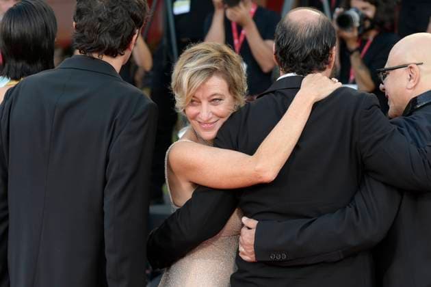 Duse red carpet in Venice Lido, Italy - 03 Sep 2025 Valeria Bruni Tedeschi attends the Duse red carpet during 82nd Venice Film Festival in Venice Lido at Palazzo del cinema. Venice Lido Italy Copyright: xMarioxCartellix xSOPAxImagesx _DSC6201