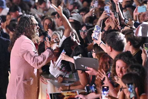Venice In The Hand of Dante Premiere AM Jason Momoa attending the In The Hand of Dante Premiere as part of the 82nd Venice International Film Festival at the Lido in Venice, Italy on September 03, 2025. Photo by Aurore Marechal ABACAPRESS.COM Venice Italy  Copyright: xMarechalxAurore ABACAx