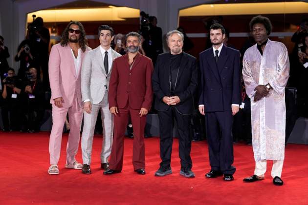 Cartier Glory to the Filmmaker Award 2025 & In the Hand of Dante red carpet in Venice Lido, Italy - 03 Sept 2025 Jason Momoa, Louis Cancelmi, Oscar Isaac, Franco Nero and Duke Nicholson attend the Cartier Glory to the Filmmaker Award 2025 and the In the Hand of Dante red carpet during the 82nd Venice International Film Festival. Venice Lido Italy Copyright: xDanielexCifalax xSOPAxImagesx _CIF2323