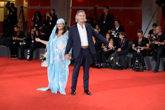 In the hand of Dante red carpet in Venice Lido, Italy - 03 Sept 2025 Devine DeVasquez (l) and Ron Moss (r) attend the In the hand of Dante red carpet during the 82nd Venice Film Festival at Palazzo del cinema. Venice Lido Italy Copyright: xMarioxCartellix xSOPAxImagesx _DSC6226