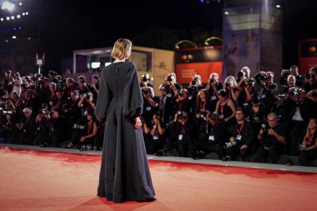In the Hand of Dante red carpet during the 82nd Venice International Film Festival in Venice, Italy on 03 September 2025. Emanuela Fanelli attends the In the Hand of Dante red carpet during the 82nd Venice International Film Festival in Venice, Italy on 03 September 2025., Credit:Stefano Costantino TTL Avalon Italy, Venice  Copyright: xStefanoxCostantinoxTTLx xAvalonx 1033953431