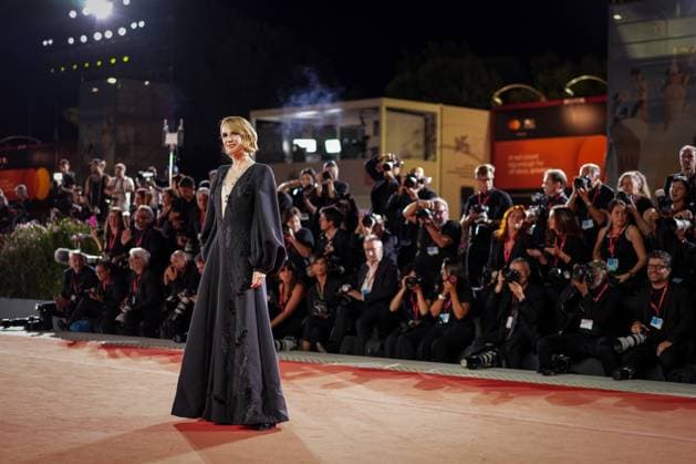 In the Hand of Dante red carpet during the 82nd Venice International Film Festival in Venice, Italy on 03 September 2025. Emanuela Fanelli attends the In the Hand of Dante red carpet during the 82nd Venice International Film Festival in Venice, Italy on 03 September 2025., Credit:Stefano Costantino TTL Avalon Italy, Venice  Copyright: xStefanoxCostantinoxTTLx xAvalonx 1033953437