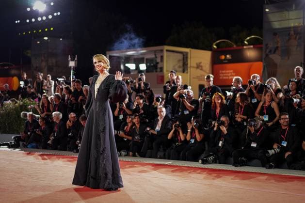 In the Hand of Dante red carpet during the 82nd Venice International Film Festival in Venice, Italy on 03 September 2025. Emanuela Fanelli attends the In the Hand of Dante red carpet during the 82nd Venice International Film Festival in Venice, Italy on 03 September 2025., Credit:Stefano Costantino TTL Avalon Italy, Venice  Copyright: xStefanoxCostantinoxTTLx xAvalonx 1033953452
