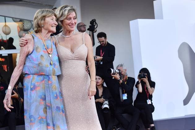 82eme Festival International du Film de Venise Mostra de Venise DUSE Premiere at the 82nd International Venice Film festival Valeria Bruni Tedeschi and Marisa Borini attend the Duse red carpet 448305 2025 09 03 Venice Italy  Copyright: xThomasxBohlenx STAR_448305_022