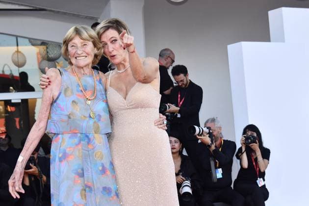 82eme Festival International du Film de Venise Mostra de Venise DUSE Premiere at the 82nd International Venice Film festival Valeria Bruni Tedeschi and Marisa Borini attend the Duse red carpet 448305 2025 09 03 Venice Italy  Copyright: xThomasxBohlenx STAR_448305_023