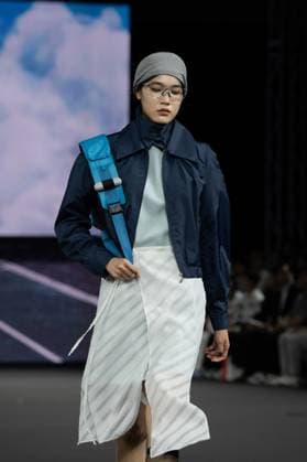 Seoul Fashion Week SEOUL, SOUTH KOREA - SEPTEMBER 4: A model walks the runway to present a creation during the LIE show at Seoul Fashion Week 2026 Spring Summer in Seoul, South Korea, on September 4, 2025. Hwawon Lee Anadolu Seoul South Korea. Editorial use only. Please get in touch for any other usage.  Copyright: x2025xAnadoluxHwawonxLeex