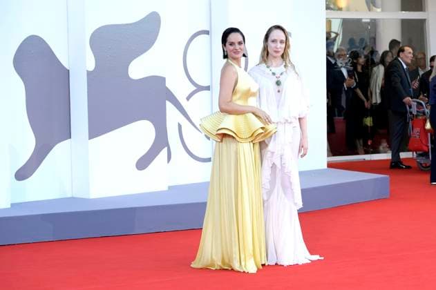 Noemie Merlant and Fanni Wrochna at the premiere of the feature film Duse at the Biennale di Venezia 2025 82 Venice International Film Festival at the Palazzo del Cinema Venice, 03 09 2025 Foto:xA.xM.xTinghinox xFuturexImagex duse_5755