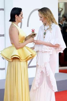 Noemie Merlant and Fanni Wrochna at the premiere of the feature film Duse at the Biennale di Venezia 2025 82 Venice International Film Festival at the Palazzo del Cinema Venice, 03 09 2025 Foto:xA.xM.xTinghinox xFuturexImagex duse_5759