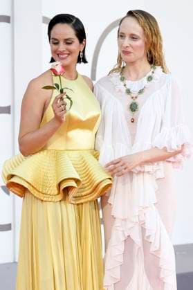 Noemie Merlant and Fanni Wrochna at the premiere of the feature film Duse at the Biennale di Venezia 2025 82 Venice International Film Festival at the Palazzo del Cinema Venice, 03 09 2025 Foto:xA.xM.xTinghinox xFuturexImagex duse_5760