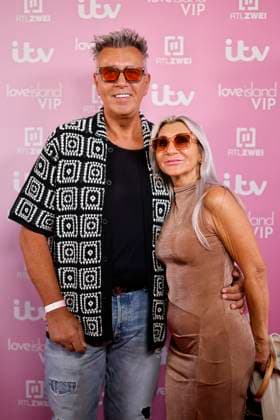TV cult personality Frank Fussbroich with wife Elke Fussbroich at the premiere of the new season of the dating show Love Island VIP at the Cinenova cinema the new season will be broadcast on RTL2 from September 11 Cologne, 03 09 2025 NRW Germany Copyright: xChristophxHardtx