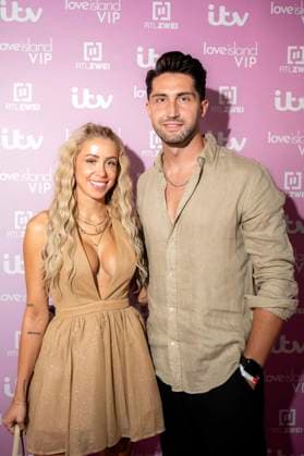 Denise Hersing and Lorik Bunjaku at the premiere of the new season of the dating show Love Island VIP at the Cinenova cinema in Cologne, 03 09 2025 Foto:xT.xNgox xFuturexImagex island_5921