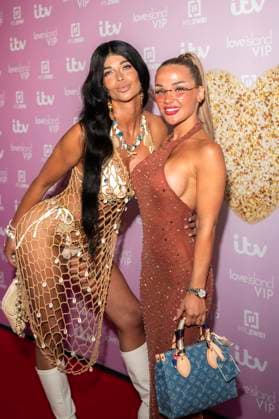 Micaela Schäfer and Emmy Russ at the premiere of the new season of the dating show Love Island VIP at the Cinenova cinema in Cologne, 03 09 2025 Foto:xT.xNgox xFuturexImagex island_5934
