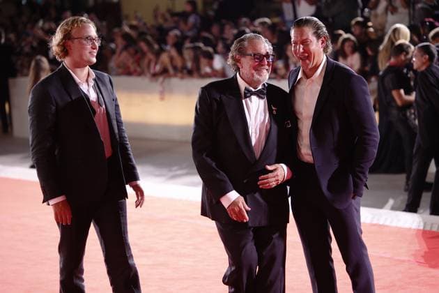 Red Carpet of in the Hand of Dante in Venice, Italy - 03 Sep 2025 Olmo Schnabel, Julian Schnabel and Vito Schnabel attend the red carpet of the film In the hand of Dante at the 82nd Venice Film in Venice Lido. Venice Italy Copyright: xMarcoxBaradax xSOPAxImagesx MBA_2263