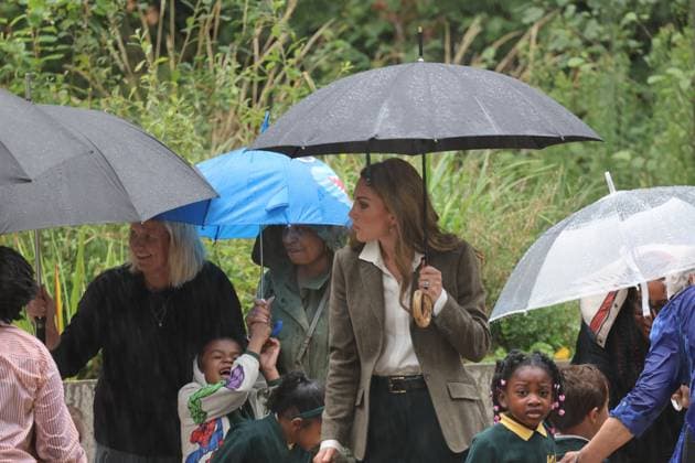 . 04 09 2025. London, United Kingdom. Prince William and Kate Middleton, the Prince and Princess of Wales, visit the newly transformed gardens at the Natural History Museum in London.  xStephenxLockx xi-Imagesx IIM-26190-0016