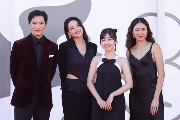 Nuhai (Girl) Red Carpet - The 82nd Venice International Film Festival VENICE, ITALY - SEPTEMBER 04: (L-R) Roy Chiu, Shu Qi, Bai Xiao-Ying and Taiwanese singer 9m88 attend the Nuhai (Girl) red carpet during the 82nd Venice International Film Festival on September 04, 2025 in Venice, Italy. Primo Barol Anadolu Venice Italy. Editorial use only. Please get in touch for any other usage.  Copyright: x2025xAnadoluxPrimoxBarolx