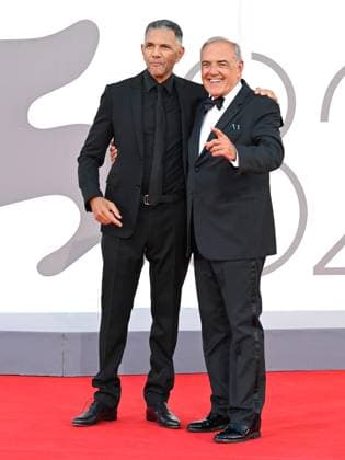 Venice, Italy: Venice, 82nd Venice International Film Festival 2025 - Evening 9. Red Carpet for the film Elisa. Pictured: Roschdy Zem, Alberto Barbera Venice Italy  - ZUMAp169 20250904_zea_p169_1337 Copyright: xManuelexMangiarottix