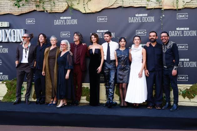 World premiere of the third season of The Walking Dead Daryl Dixon in Madrid Óscar Jaenada, Norman Reedus, Melissa McBride, Eduardo Noriega, Candela Saitta, Romain Levi, Alexandra Masangkay and Greta Fernandez at the world premiere of the third season of The Walking Dead Daryl Dixon at the Cines Callao on August 4, 2025 in Madrid Spain PREMIERE THE WALKING DEAD DARYL DIXON FAMOUS EVENT CINEMA CINES CALLAO Madrid Madrid Spain  Copyright: xJosexVelascox 6933885