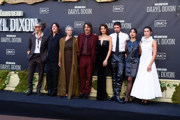 World premiere of the third season of The Walking Dead Daryl Dixon in Madrid Óscar Jaenada, Norman Reedus, Melissa McBride, Eduardo Noriega, Candela Saitta, Romain Levi, Alexandra Masangkay and Greta Fernandez at the world premiere of the third season of The Walking Dead Daryl Dixon at the Cines Callao on August 4, 2025 in Madrid Spain PREMIERE THE WALKING DEAD DARYL DIXON FAMOUS EVENT CINEMA CINES CALLAO Madrid Madrid Spain  Copyright: xJosexVelascox 6933887