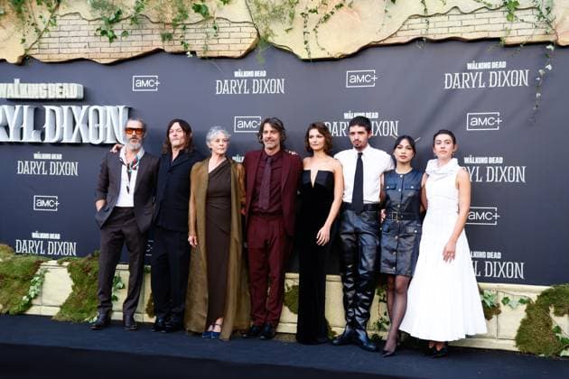 World premiere of the third season of The Walking Dead Daryl Dixon in Madrid Óscar Jaenada, Norman Reedus, Melissa McBride, Eduardo Noriega, Candela Saitta, Romain Levi, Alexandra Masangkay and Greta Fernandez at the world premiere of the third season of The Walking Dead Daryl Dixon at the Cines Callao on August 4, 2025 in Madrid Spain PREMIERE THE WALKING DEAD DARYL DIXON FAMOUS EVENT CINEMA CINES CALLAO Madrid Madrid Spain  Copyright: xJosexVelascox 6933888