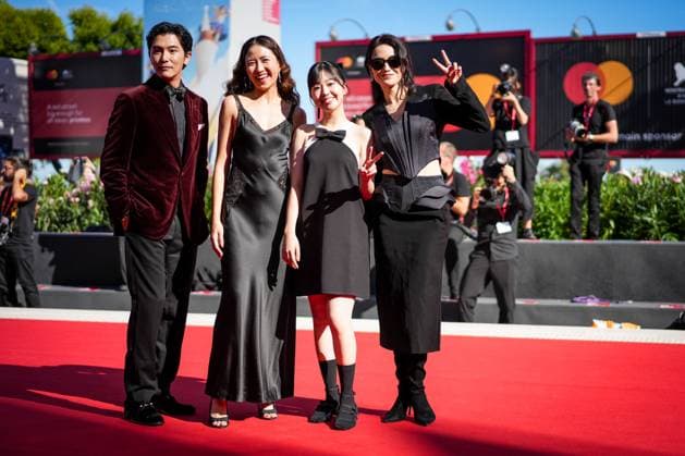 Nühai (Girl) red carpet during the 82nd Venice International Film Festival in Venice, Italy on 04 September 2025. Roy Chiu, 9m88, Bai Xiao-Ying and Shu Qi attend attends the Nühai (Girl) red carpet during the 82nd Venice International Film Festival in Venice, Italy on 04 September 2025., Credit:Stefano Costantino TTL Avalon Italy, Venice  Copyright: xStefanoxCostantinoxTTLx xAvalonx 1034160139