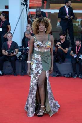 Elisa red carpet in Venice Lido, Italy - 04 Sep 2025 Sylvie Lubamba attends the Elisa red carpet during the 82nd Venice Film Festival in Venice Lido at Palazzo del cinema. Venice Lido Italy Copyright: xMarioxCartellix xSOPAxImagesx _DSC6702