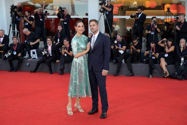 Elisa red carpet in Venice Lido, Italy - 04 Sep 2025 Clizia Fornasier (l) and Attilio Fontana (r) attend the Elisa red carpet during the 82nd Venice Film Festival in Venice Lido at Palazzo del cinema. Venice Lido Italy Copyright: xMarioxCartellix xSOPAxImagesx _DSC6732