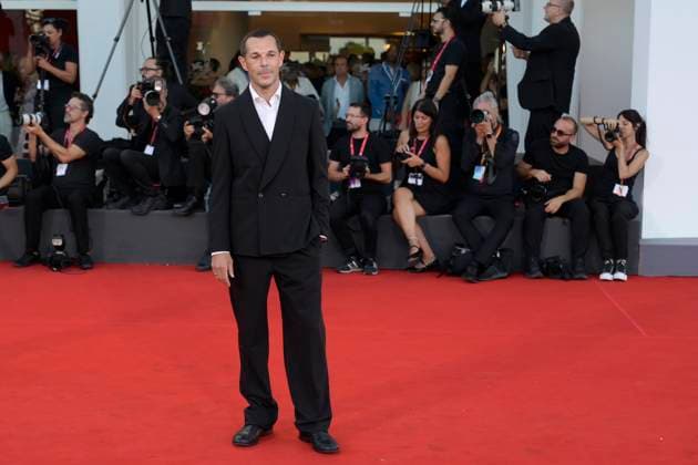 Elisa red carpet in Venice Lido, Italy - 04 Sep 2025 Marco Brinzi attends the Elisa red carpet during the 82nd Venice Film Festival in Venice Lido at Palazzo del cinema. Venice Lido Italy Copyright: xMarioxCartellix xSOPAxImagesx _DSC6774