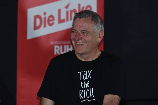 News Themen der Woche KW36 Kommunalwahlkampf Die Linke in NRW am 04.09.2025 im UCI Kino in Duisburg Jan van Aken ( Parteivorsitzender Die Linke ) *** Local election campaign Die Linke in NRW on 04 09 2025 at the UCI cinema in Duisburg Jan van Aken Party Chairman Die Linke xRx