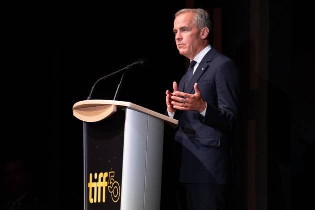 September 4, 2025, Toronto, On, Canada: Prime Minister Mark Carney delivers remarks at the premiere of John Candy: I Like Me at the Toronto International Film Festival, in Toronto on Thursday, September 4, 2025. Toronto Canada  - ZUMAc35_ 20250904_zaf_c35_138 Copyright: xArlynxMcadoreyx