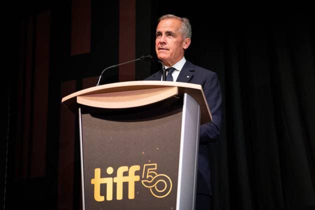 September 4, 2025, Toronto, On, Canada: Prime Minister Mark Carney delivers remarks at the premiere of John Candy: I Like Me at the Toronto International Film Festival, in Toronto on Thursday, September 4, 2025. Toronto Canada  - ZUMAc35_ 20250904_zaf_c35_137 Copyright: xArlynxMcadoreyx
