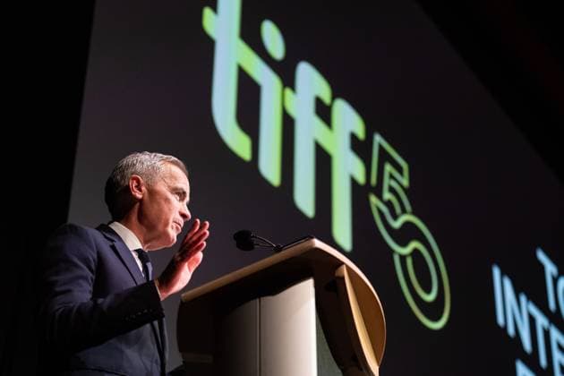 September 4, 2025, Toronto, On, Canada: Prime Minister Mark Carney delivers remarks at the premiere of John Candy: I Like Me at the Toronto International Film Festival, in Toronto on Thursday, September 4, 2025. Toronto Canada  - ZUMAc35_ 20250904_zaf_c35_147 Copyright: xArlynxMcadoreyx