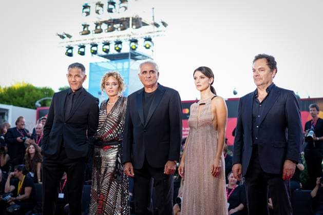 Elisa red carpet during the 82nd Venice International Film Festival in Venice, Italy on 04 September 2025. Barbara Ronchi, Leonardo Di Costanzo, Valeria Golino and Roschdy Zem attend attends the Elisa red carpet during the 82nd Venice International Film Festival in Venice, Italy on 04 September 2025., Credit:Stefano Costantino TTL Avalon Italy, Venice  Copyright: xStefanoxCostantinoxTTLx xAvalonx 1034242897