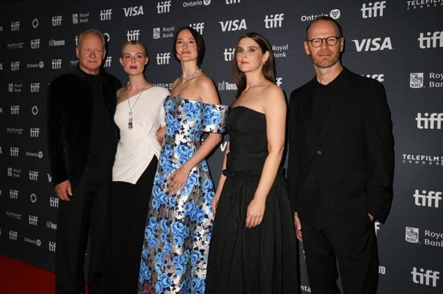 50eme Festival du Film de Toronto 50th Toronto International Film Festival Red carpet of the film Sentimental value Stellan Skarsgard, Elle Fanning, Renate Reinsve, Inga Ibsdotter Lilleaas and Joachim Trier 448338 2025 09 04 Toronto Canada  Copyright: xIsabellexVautierx xStarfacex STAR_448338_051