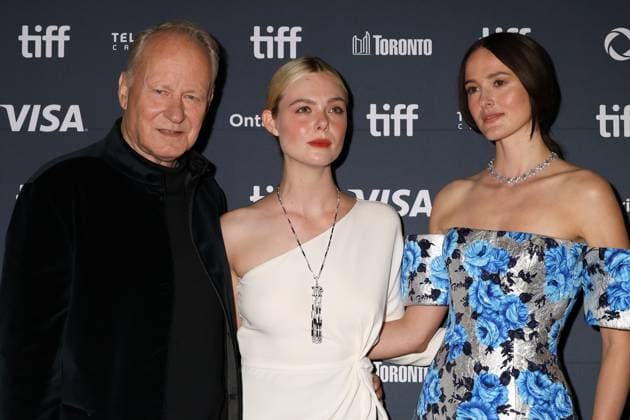 50eme Festival du Film de Toronto 50th Toronto International Film Festival Red carpet of the film Sentimental value Stellan Skarsgard, Elle Fanning and Renate Reinsve 448338 2025 09 04 Toronto Canada  Copyright: xIsabellexVautierx xStarfacex STAR_448338_055