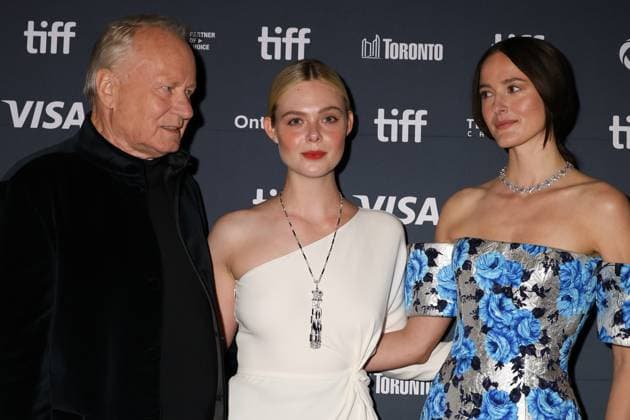 50eme Festival du Film de Toronto 50th Toronto International Film Festival Red carpet of the film Sentimental value Stellan Skarsgard, Elle Fanning and Renate Reinsve 448338 2025 09 04 Toronto Canada  Copyright: xIsabellexVautierx xStarfacex STAR_448338_056