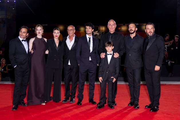 82nd Venice Film Festival Red carpet of the movie -Il Mostro- Palazzo del Cinema - Venice Lido, Italy Valentino Mannias;Liliana Bottone;Francesca Olia;Leonardo Fasoli;Giacomo Fadda;Giordano Mannu;Stefano Sollima;Marco Bullitta;Antonio Tintis 82nd Venice Film Festival Red carpet of the movie -Il Mostro- Palazzo del Cinema - Venice Lido, Italy 4th September 2025  Copyright: xALFONSOxCATALANO SGPITALIAx