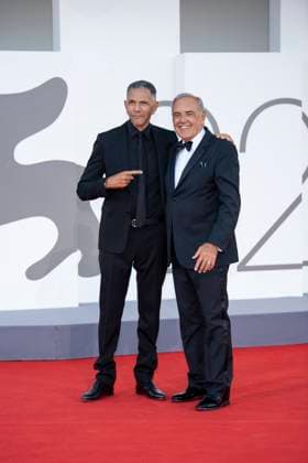 82nd Venice Film Festival Red carpet of the movie -Elisa- Palazzo del Cinema - Venice Lido, Italy Roschdy Zem;Alberto Barbera 82nd Venice Film Festival Red carpet of the movie -Elisa- Palazzo del Cinema - Venice Lido, Italy 4th September 2025  Copyright: xSGPx