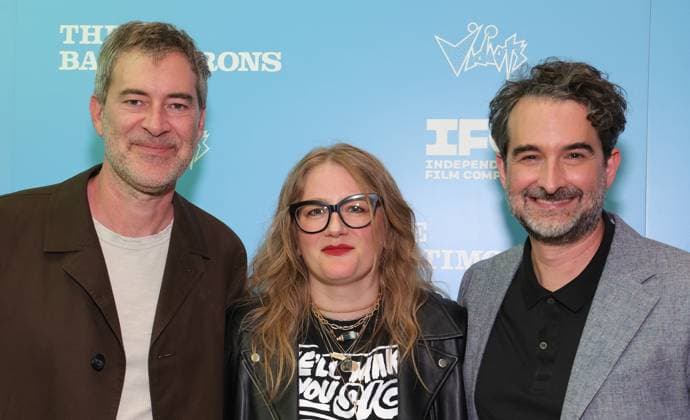 The Baltimorons Film Premiere - LA Mark Duplass, Mel Eslyn, Jay Duplass At The The Baltimorons Film Premiere At Vidiots Foundation - Eagle Theatre In Los Angeles CA, USA on September 04, 2025. Photo by Fati S ABACAPRESS.COM Los Angeles CA United States  Copyright: xFatixSadou ABACAPRESS.COMx