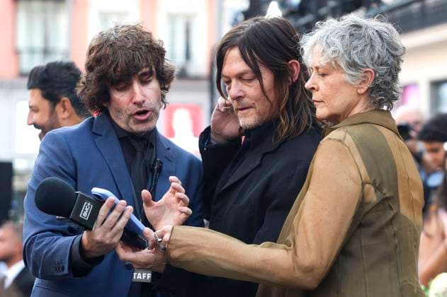 Norman Reedus and Melissa McBride at the world premiere of season 3 of the AMC series The Walking Dead Daryl Dixon at Cine Callao Madrid, 04 09 2025 Foto:xDyDxFotografosx xFuturexImagex dixon_5964