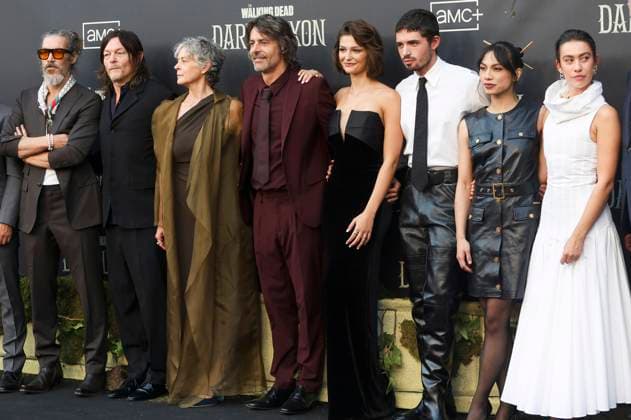 Oscar Jaenada, Norman Reedus, Melissa McBride, Eduardo Noriega, Candela Saitta, Romain Levi, Alexandra Masangkay and Greta Fernandez at the world premiere of season 3 of the AMC series The Walking Dead Daryl Dixon at Cine Callao Madrid, 04 09 2025 Foto:xDyDxFotografosx xFuturexImagex dixon_5974