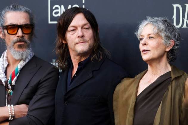 Oscar Jaenada, Norman Reedus and Melissa McBride at the world premiere of season 3 of the AMC series The Walking Dead Daryl Dixon at Cine Callao Madrid, 04 09 2025 Foto:xDyDxFotografosx xFuturexImagex dixon_5976