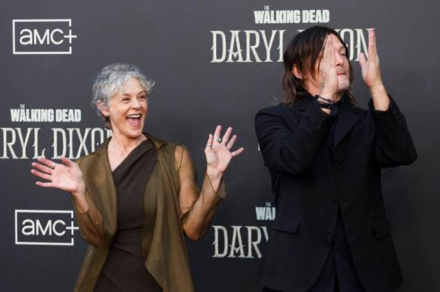 Melissa McBride and Norman Reedus at the world premiere of season 3 of the AMC series The Walking Dead Daryl Dixon at Cine Callao Madrid, 04 09 2025 Foto:xDyDxFotografosx xFuturexImagex dixon_5996