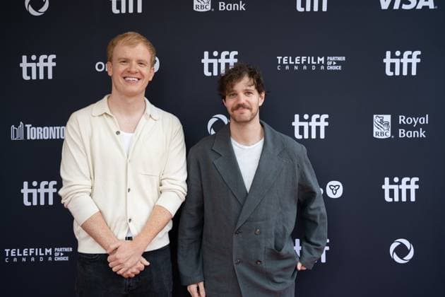 September 4, 2025, Toronto, Ontario, Canada: (L-R) Danny Scharar and Harris Mayersohn attend the red carpet for the Maddie s Secret premiere during the 2025 Toronto International Film Festival at Roy Thomson Hall. on September 4, 2025 in Toronto, Canada. Toronto Canada - ZUMAe321 20250904_zea_e321_170 Copyright: xLeonardoxRamirezx