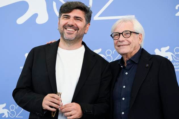 Entertainment Themen der Woche KW36 Entertainment Bilder des Tages September 5, 2025, Venice, Italy: Italian singer Nino D™Angelo (R) and his son Toni D™Angelo (L) pose at a photocall for ˜Nino 18 giorni™ during the 82nd annual Venice International Film Festival, Venice, Italy, 05 September 2025. The 82nd Venice Film Festival runs from 27 August to 06 September 2025. ANSA RICCARDO ANTIMIANI. Venice Italy  - ZUMAa110 20250905_zaf_a110_003 Copyright: xRiccardoxAntimianix